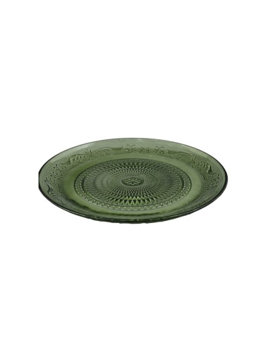 PIATTO 1340018 VETRO 30CM VERDE