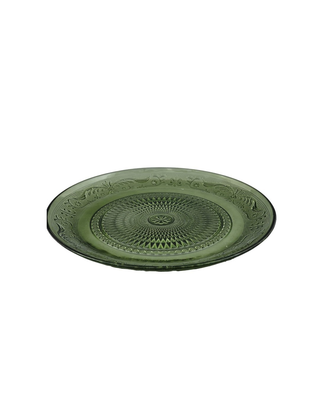PIATTO 1340018 VETRO 30CM VERDE