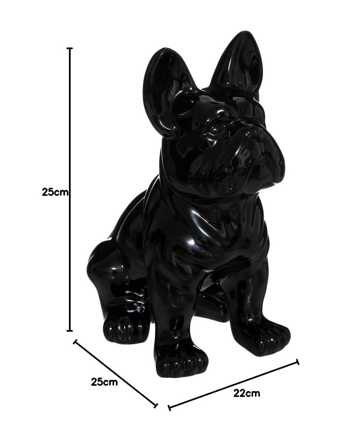 CANE 168329A GRES NERO 22CM su TreG Ingrosso