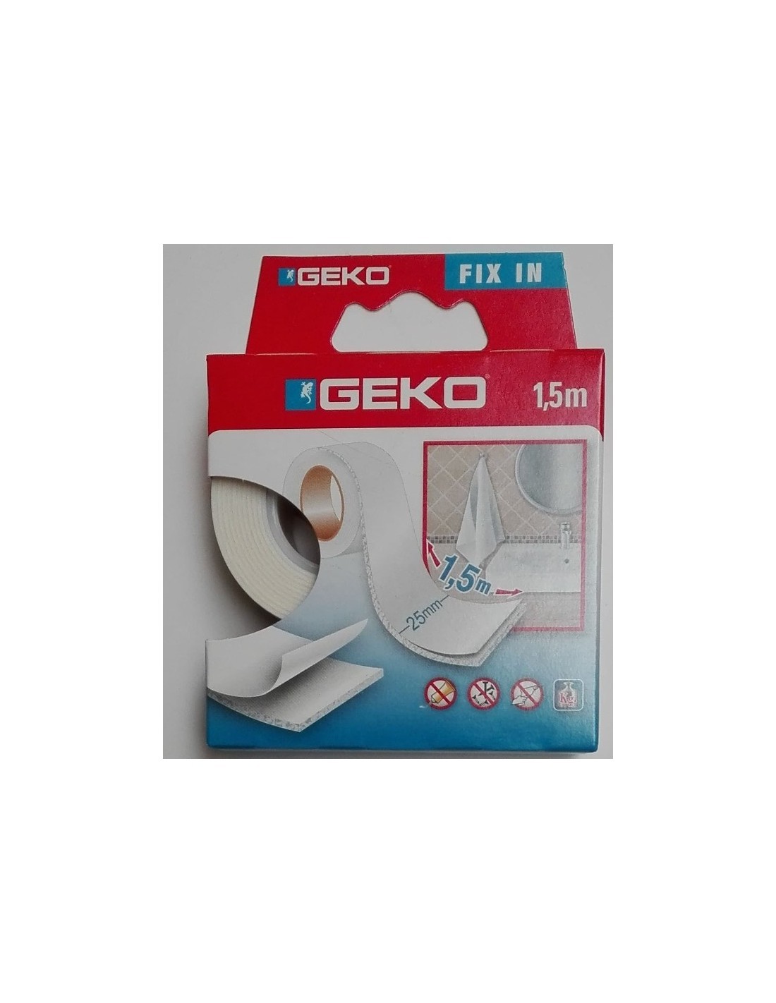 NASTRO BIADESIVO 25MMX1,5MT BIANCO