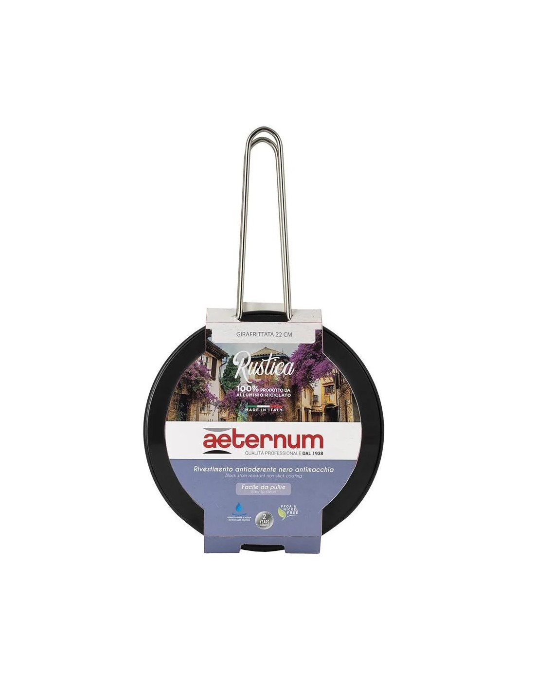 Aeternum Girafrittata Rustica 22 cm – Alluminio Antiaderente Bordo Basso