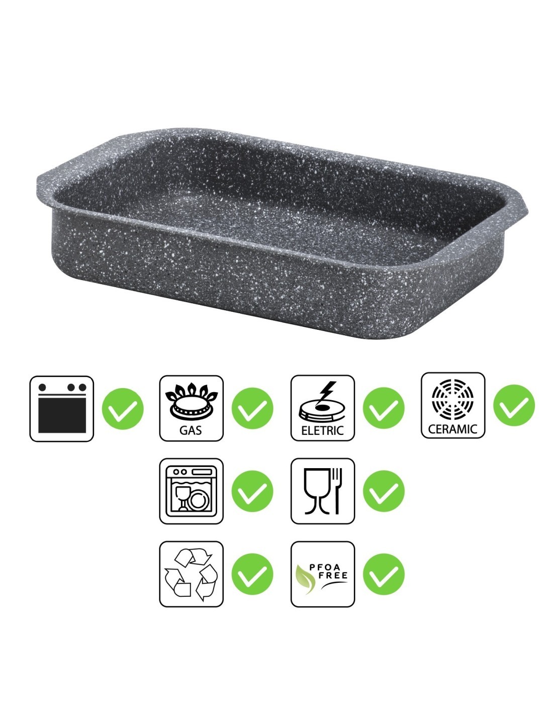 Aeternum Madame Petravera Teglia per Lasagne Antiaderente – Varie Misure