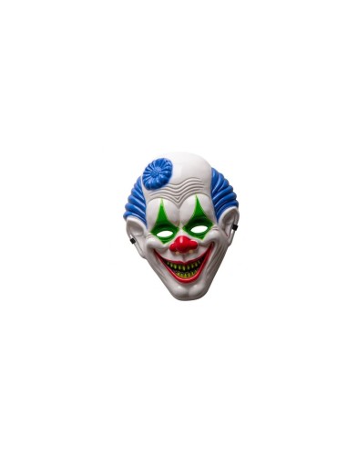 MASCHERA 00686 CLOWN PLASTICA CON FIORE BLU