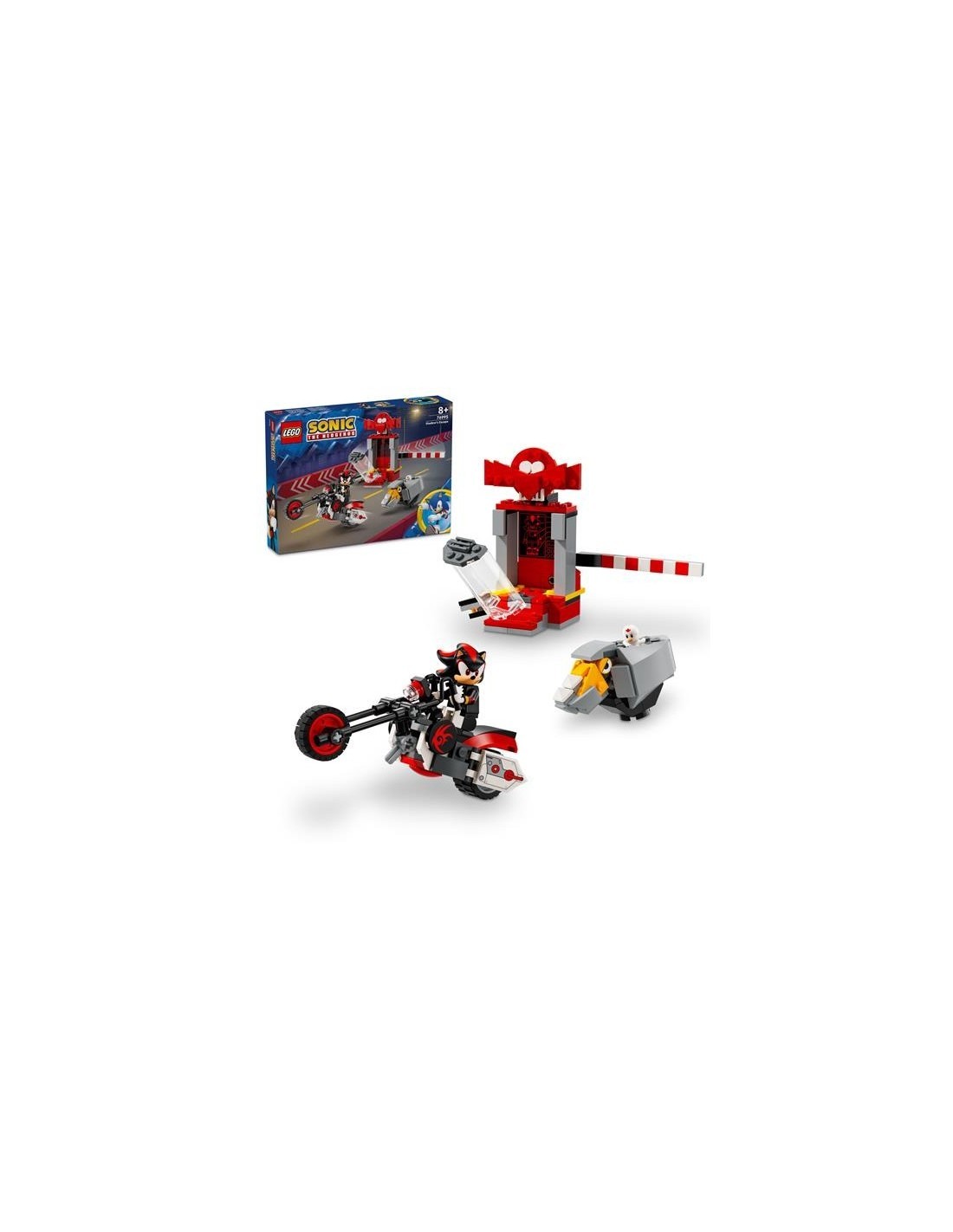 LEGO Sonic the Hedgehog La Fuga di Shadow the Hedgehog 76995, Set Moto Giocattolo con Laboratorio, per Bambini da 8 Anni