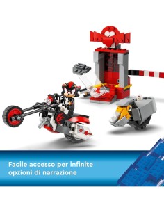 LEGO Sonic the Hedgehog La Fuga di Shadow the Hedgehog 76995, Set Moto Giocattolo con Laboratorio, per Bambini da 8 Anni