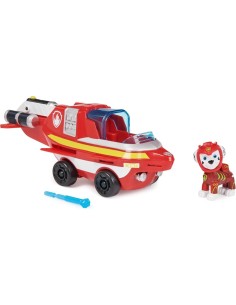 Paw Patrol, Veicolo Trasformabile Aqua Pups di Marshall con Personaggio incluso, Giochi per Bambini e Bambine, 3+ Anni