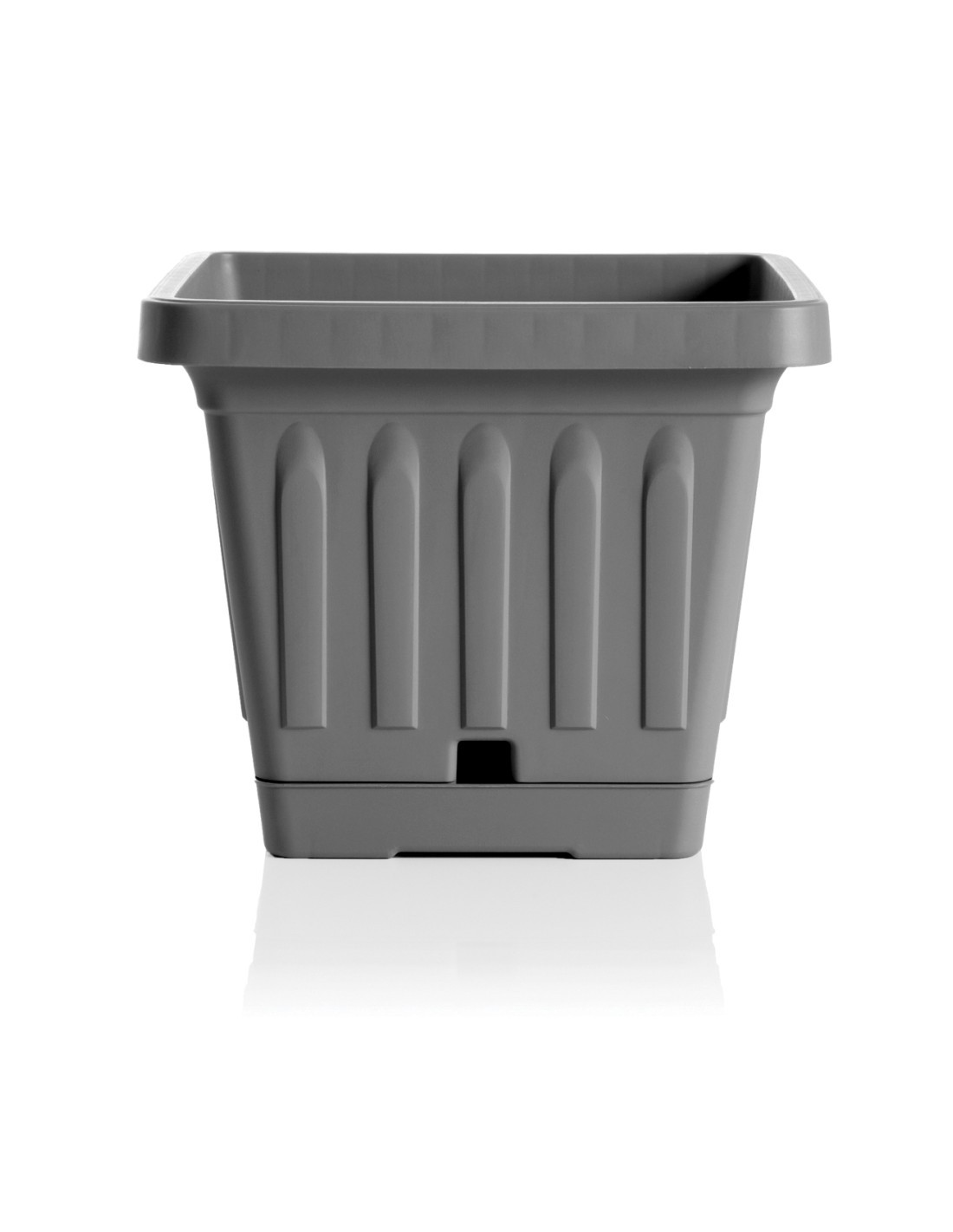 VASO TERRA 31399 QUADRATO 20X20 GRIGIO