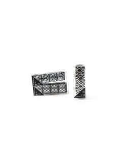 SET 4 PORTATOVAGLIOLI SHAPES ARGENTO 4X4X3CM ASSORTITO su TreG Ingr...