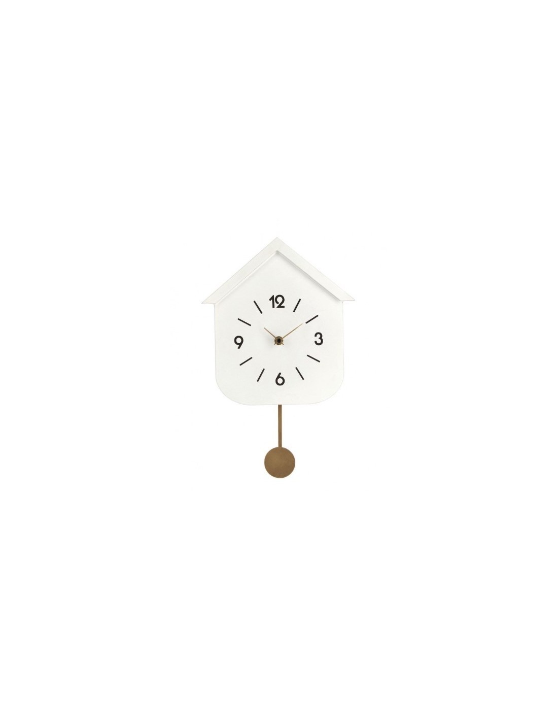 OROLOGIO PARETE 0182411 HOME BIANCO CON PENDOLO 24X37,5CM