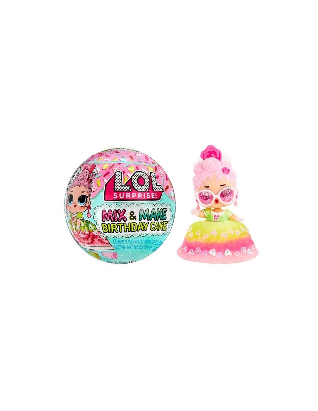 LOL Surprise Mix & Make Birthday Cake, Bambola da Collezione con Abito-Torta Fai-da-Te e Decorazioni