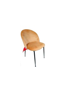 SEDIA VELLUTO OCRA STRUTTURA NERA 50X57X80,5CM