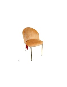 SEDIA VELLUTO OCRA STRUTTURA ORO 50X57X80,5CM