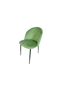 SEDIA VELLUTO VERDE STRUTTURA NERA 50X57X80,5CM