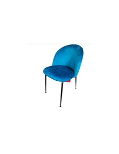 SEDIA VELLUTO BLU STRUTTURA NERA 50X57X80,5CM