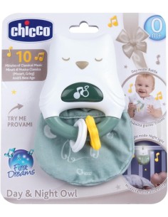 Chicco Gufo Day&Night Trillino Elettronico per Neonati con Luci, Musica e Suoni