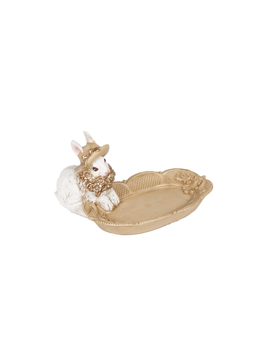PIATTINO 137214 CONIGLIO 14X11X8CM RESINA