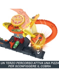 Hot Wheels Let's Race Netflix - Attacco del Cobra in Pizzeria con Macchinina