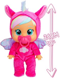 Cry Babies Loving Care Fantasy, Bambola Interattiva con Pigiama Intercambiabili, Giocattolo per Bambini dai 18 Mesi in Su