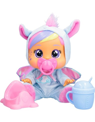 Cry Babies Loving Care Fantasy, Bambola Interattiva con Pigiama Intercambiabili, Giocattolo per Bambini dai 18 Mesi in Su