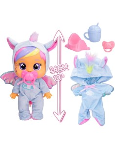 Cry Babies Loving Care Fantasy, Bambola Interattiva con Pigiama Intercambiabili, Giocattolo per Bambini dai 18 Mesi in Su