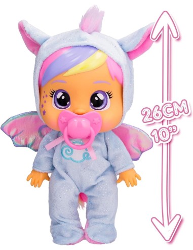 Cry Babies Loving Care Fantasy, Bambola Interattiva con Pigiama Intercambiabili, Giocattolo per Bambini dai 18 Mesi in Su