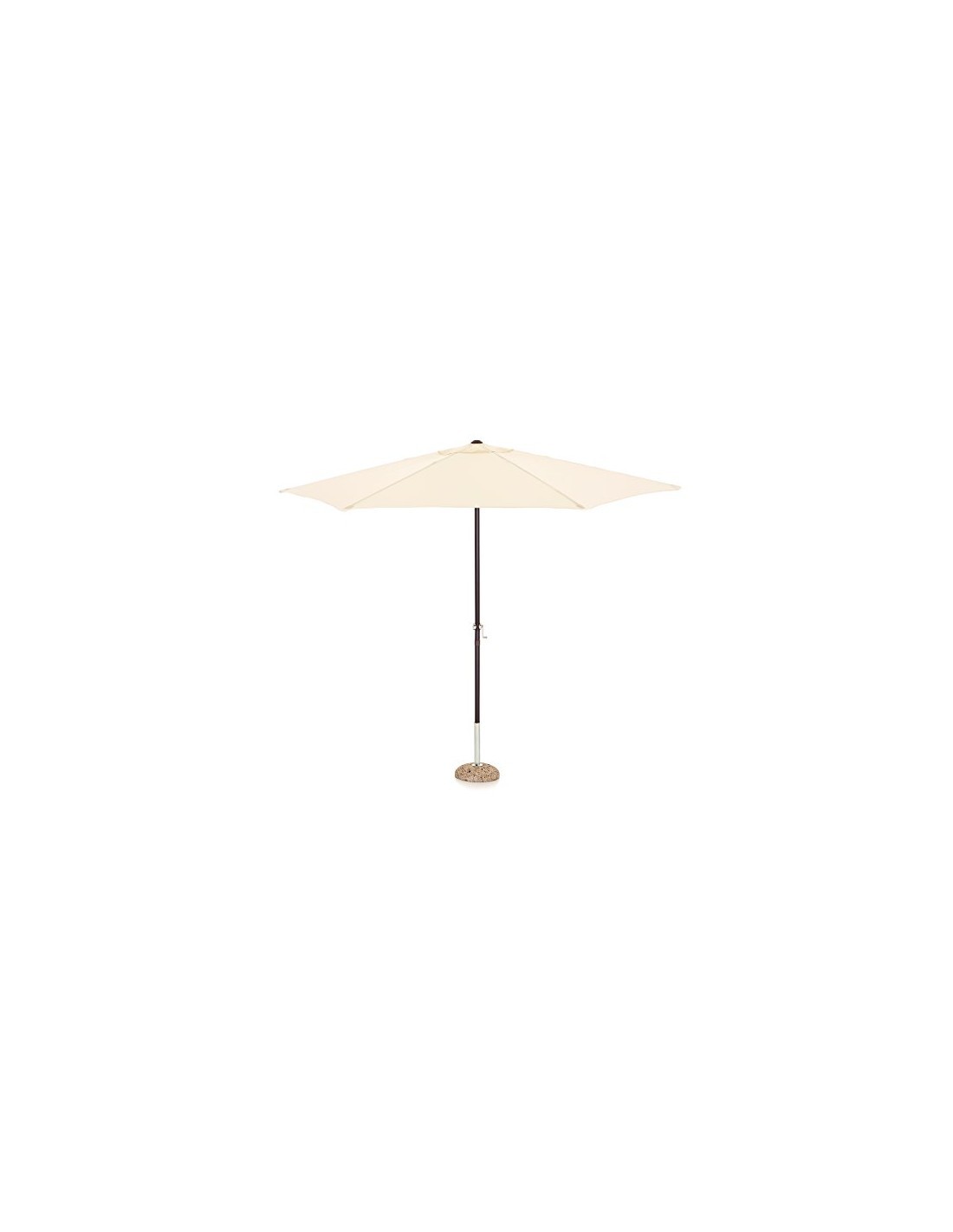 Ombrellone da giardino in alluminio tondo 3 m, palo centrale, apertura a manovella  (base non inclusa)