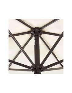 Ombrellone da giardino in alluminio tondo 3 m, palo centrale, apertura a manovella  (base non inclusa)