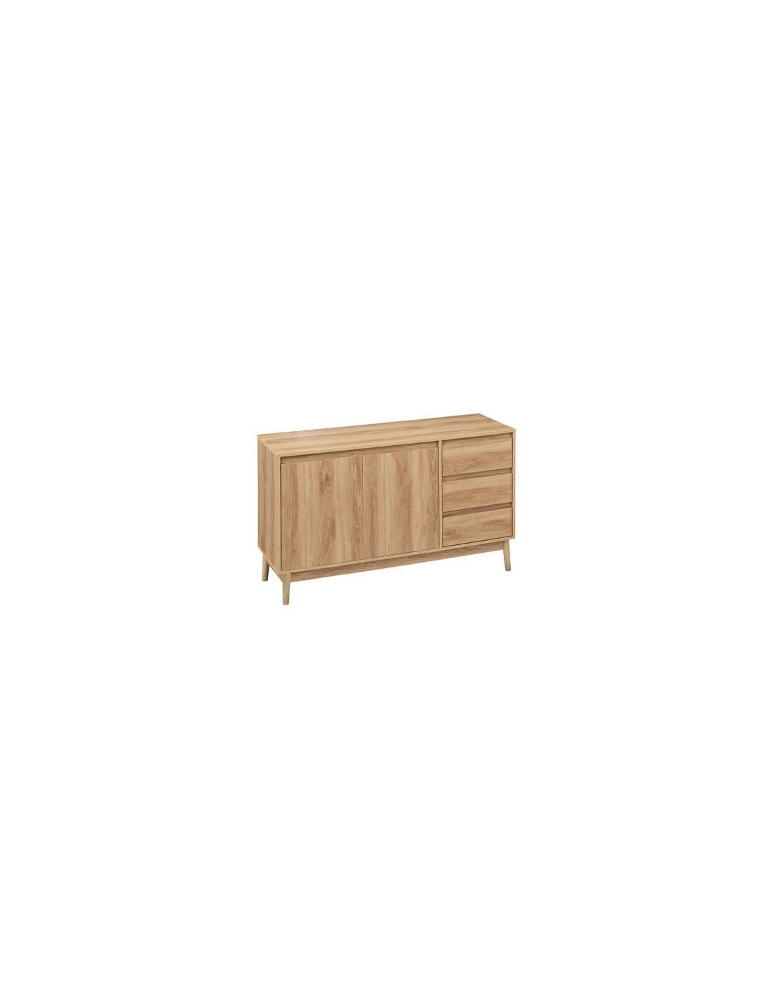 Credenza 5five Abana a 3 Cassetti – Effetto Rovere Naturale