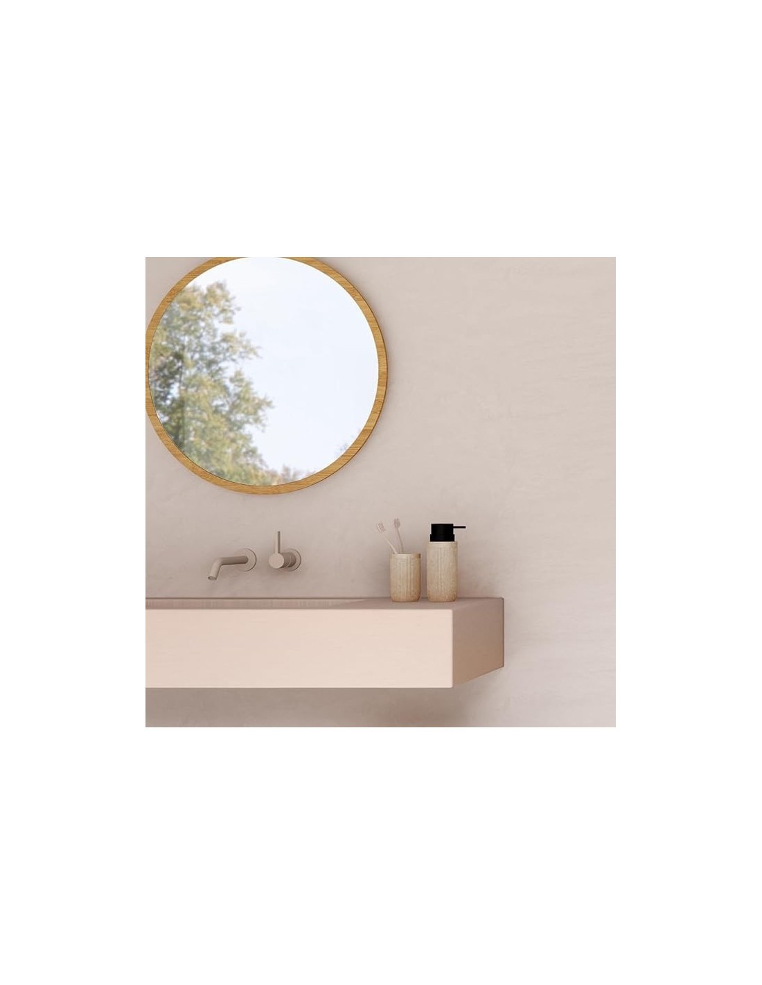 5five - dispenser sapone o lozione Sav Lin Onyx in resina beige lino 310 ml