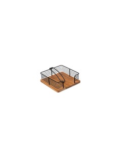 PORTATOVAGLIOLI 189871 LEGNO/METALLO 19X19X7CM