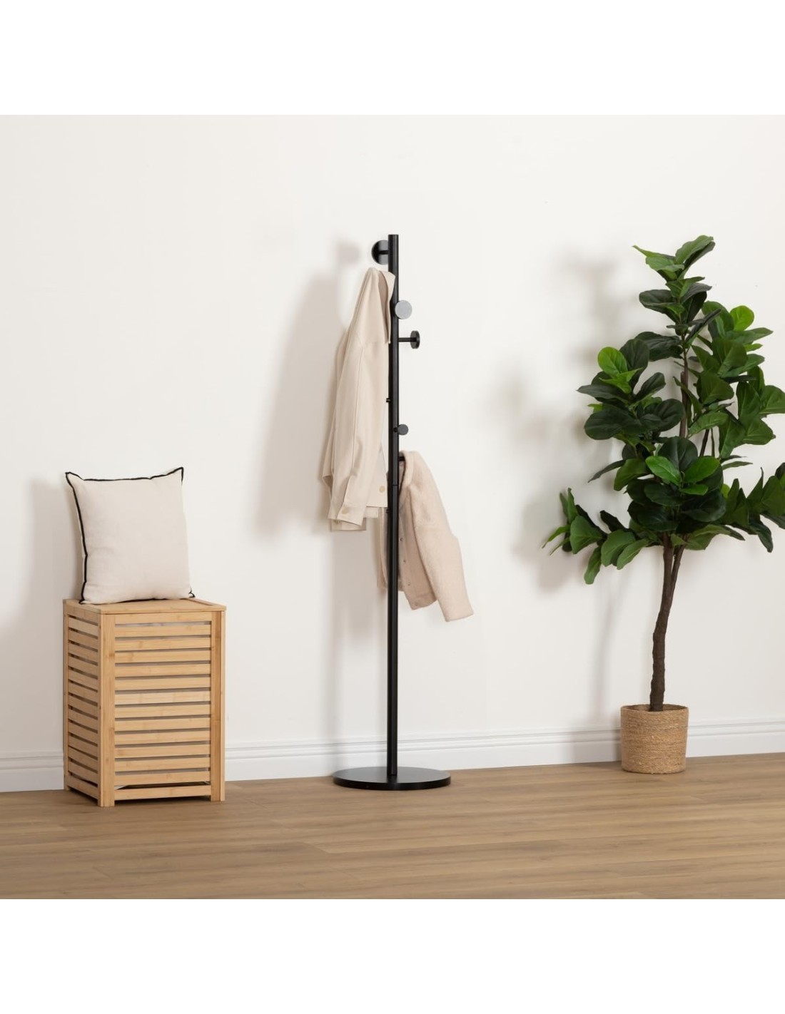 5five – Appendiabiti Guantoni Nero a 8 Ganci, H 176 cm