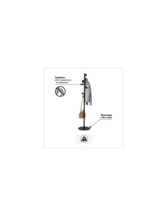 5five – Appendiabiti Guantoni Nero a 8 Ganci, H 176 cm