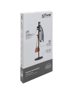 5five – Appendiabiti Guantoni Nero a 8 Ganci, H 176 cm