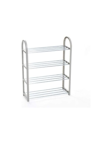 Scarpiera Storage Solutions 64x19x66 cm in Plastica e Ferro – Grigio