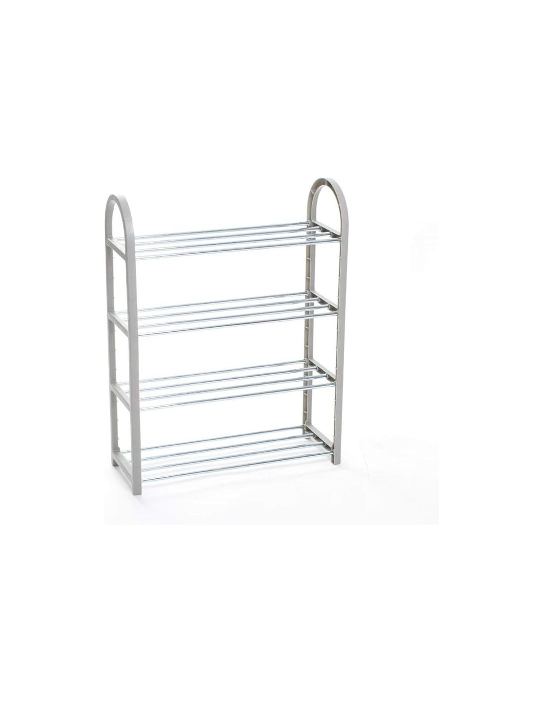 Scarpiera Storage Solutions 64x19x66 cm in Plastica e Ferro – Grigio