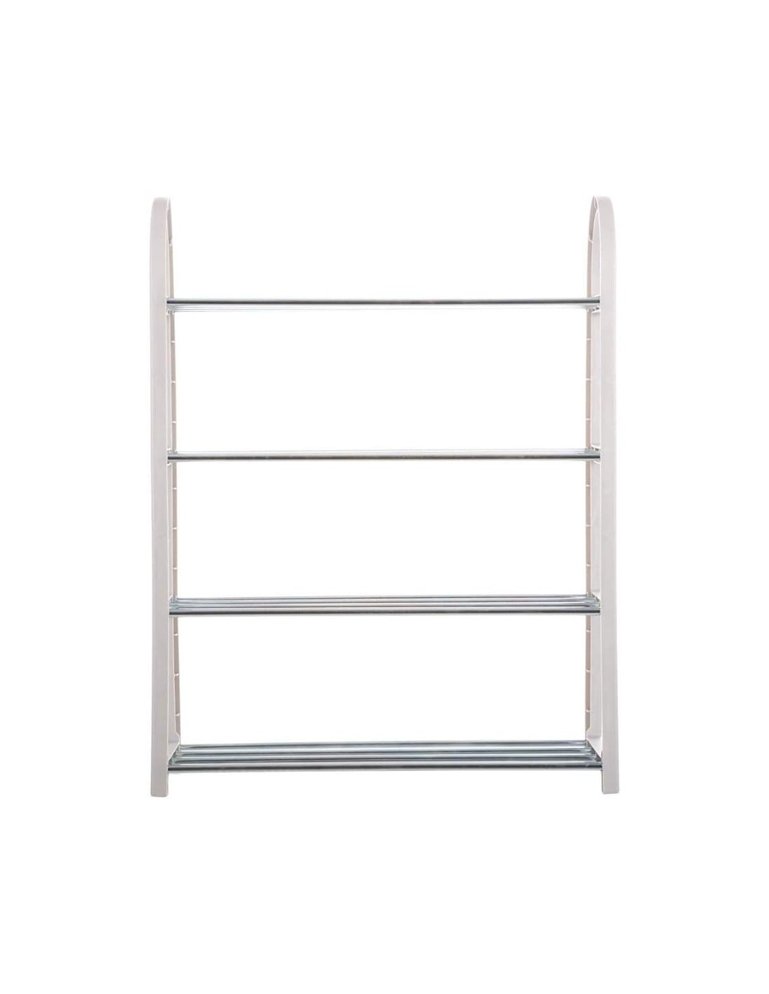 Scarpiera Storage Solutions 64x19x66 cm in Plastica e Ferro – Grigio