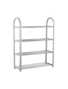 Scarpiera Storage Solutions 64x19x66 cm in Plastica e Ferro – Grigio