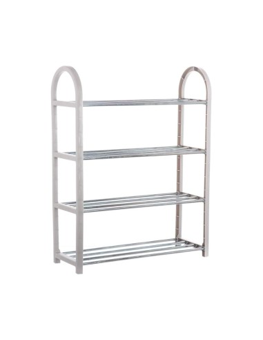 Scarpiera Storage Solutions 64x19x66 cm in Plastica e Ferro – Grigio
