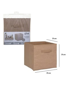 Cestino in vimini Mix N Modul, organizer quadrato, cesto portaoggetti, contenitore naturale, arredo casa, 31x31 cm