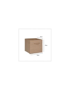 Cestino in vimini Mix N Modul, organizer quadrato, cesto portaoggetti, contenitore naturale, arredo casa, 31x31 cm