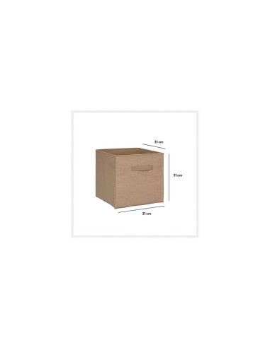 Cestino in vimini Mix N Modul, organizer quadrato, cesto portaoggetti, contenitore naturale, arredo casa, 31x31 cm