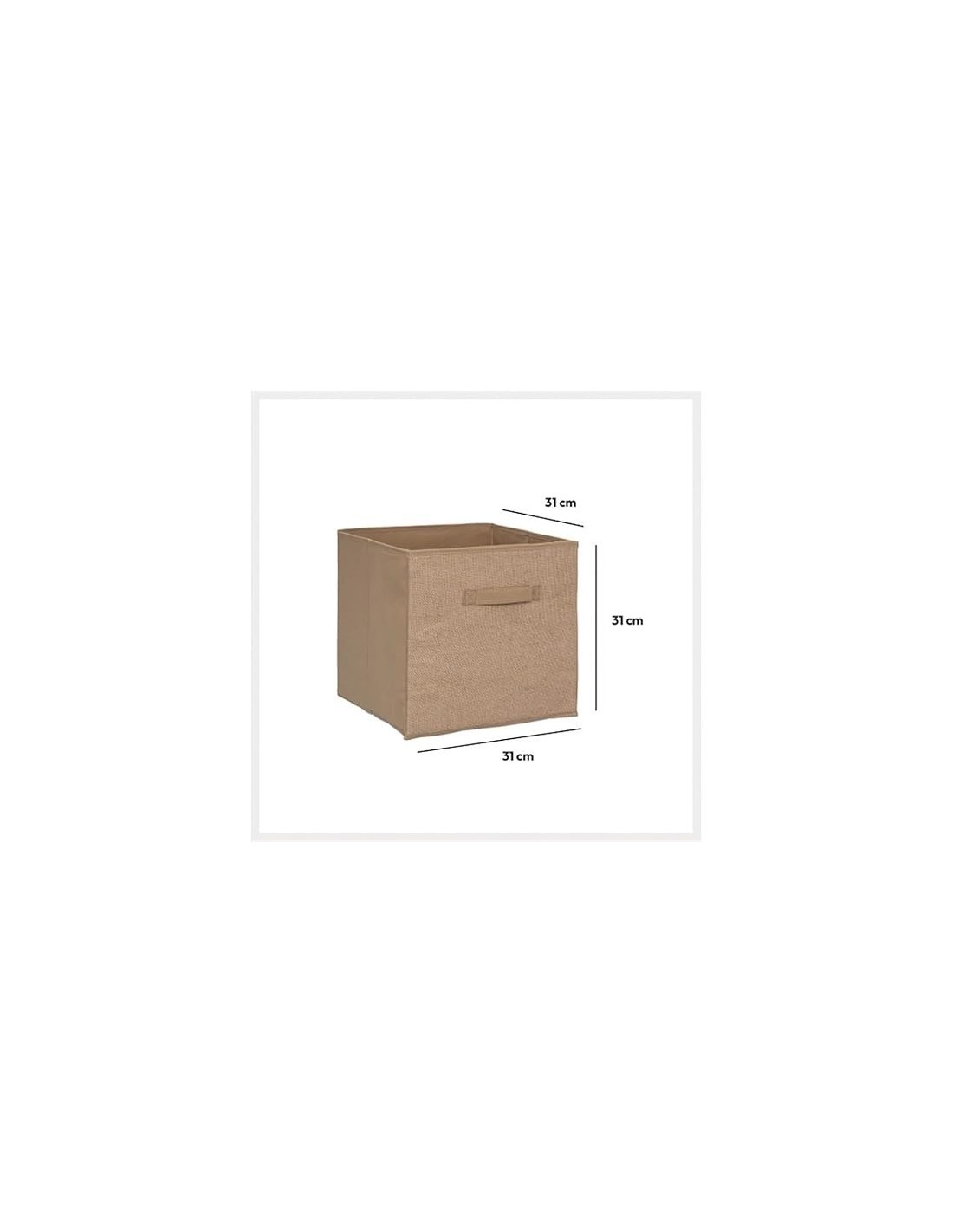 Cestino in vimini Mix N Modul, organizer quadrato, cesto portaoggetti, contenitore naturale, arredo casa, 31x31 cm