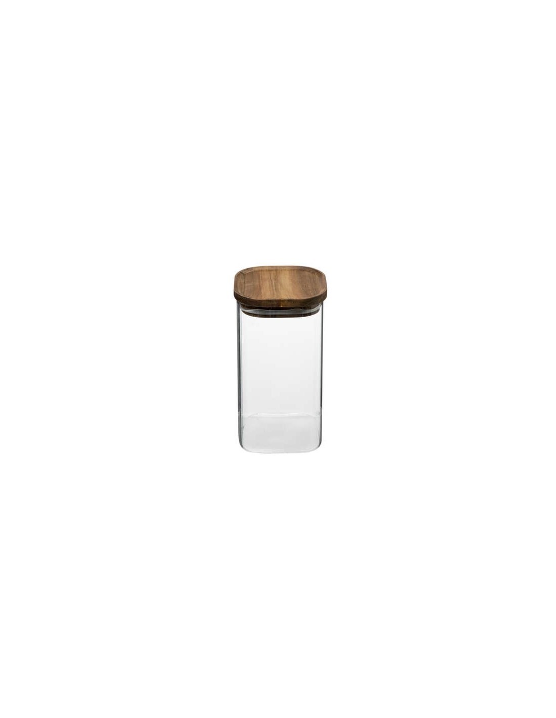 5five vaso in vetro con coperchio in acacia trasparente 1,3 L