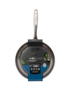 5five, Padella in Acciaio Inox 26 cm, Adatta per Induzione, Padella Resilience, Utensile da Cucina, Acciaio Inossidabile