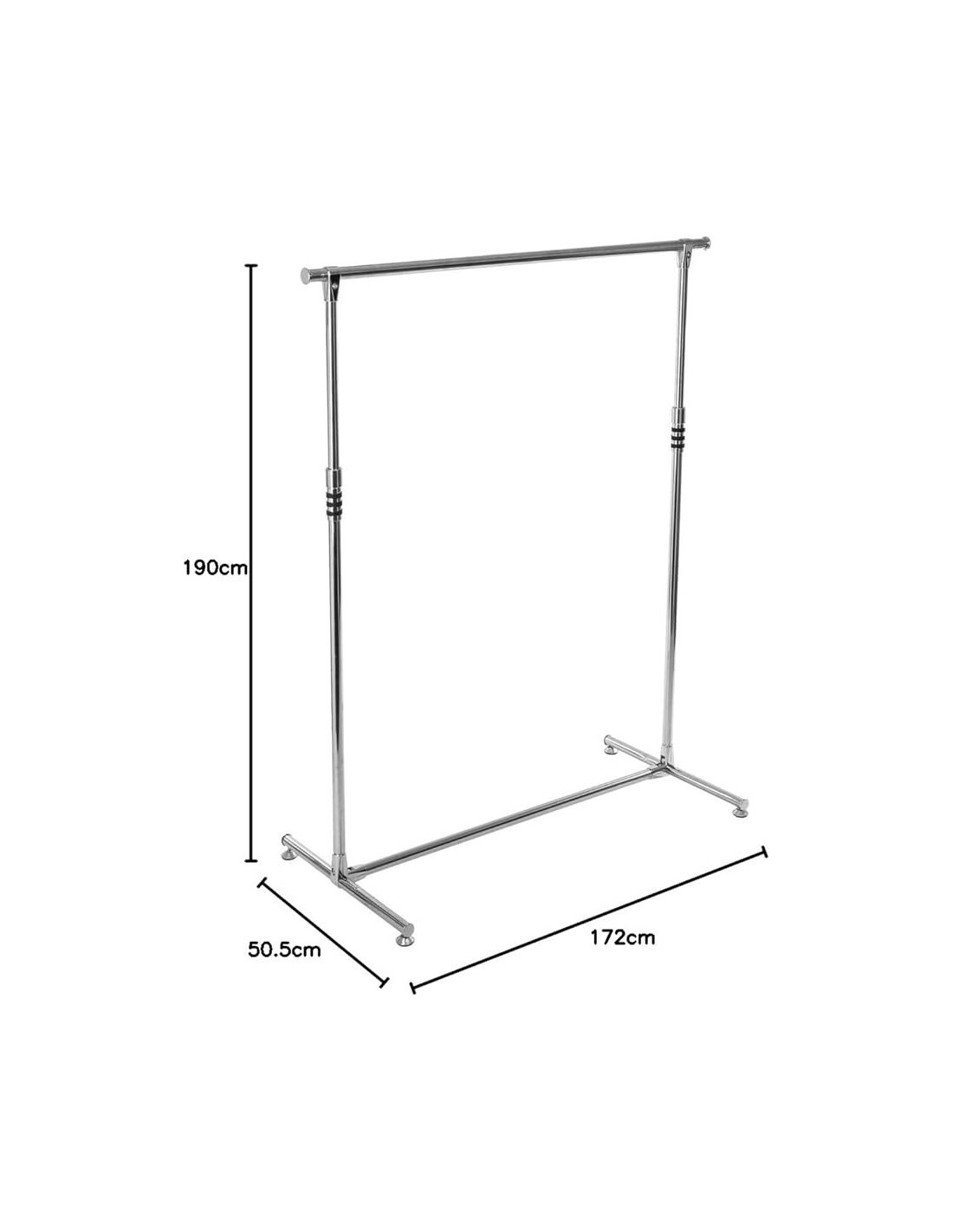 5five – Appendiabiti Achille in Acciaio Inox, 172×50×190 cm