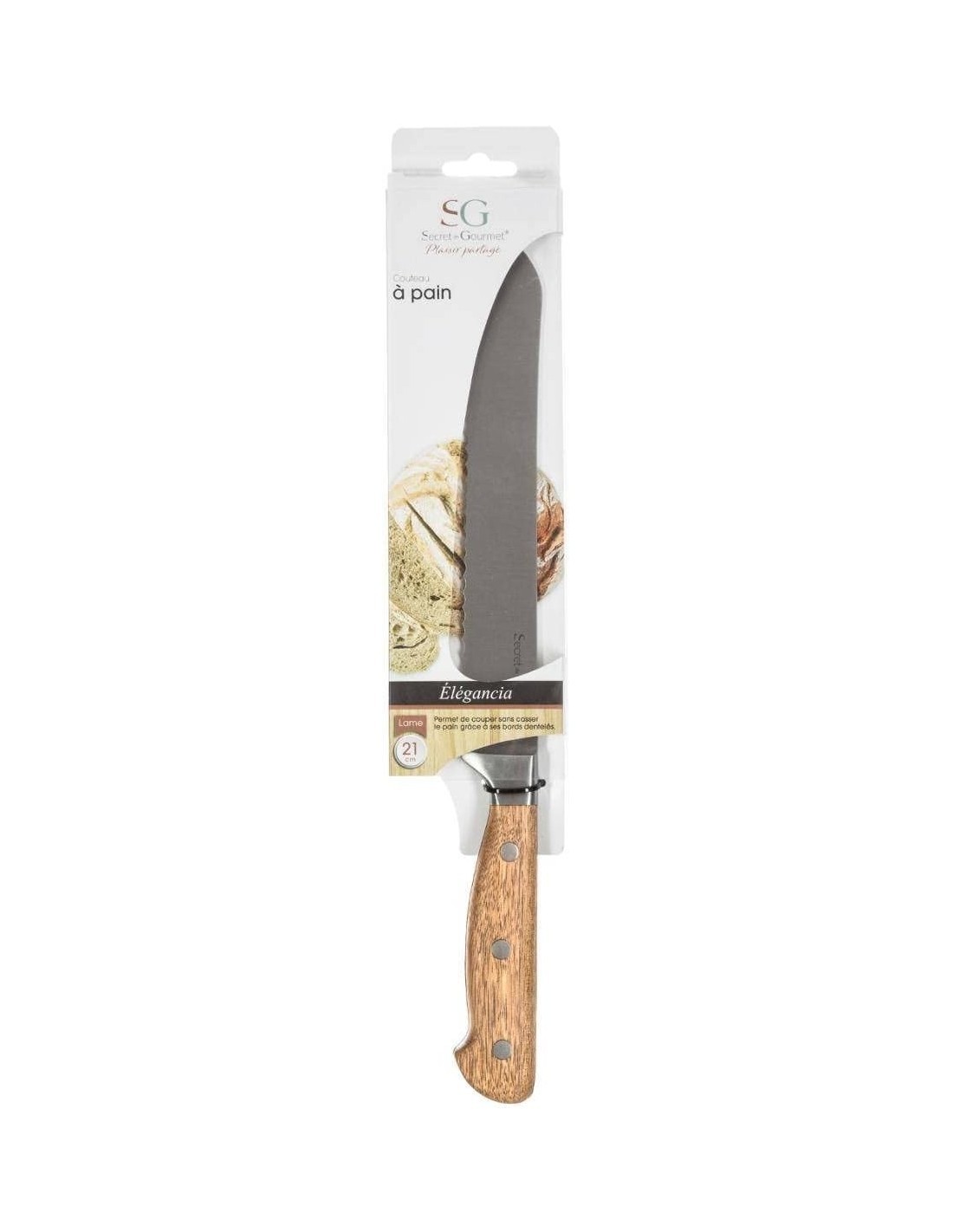 5five Coltello da pane Elegancia in acciaio – Lama 20,5 cm