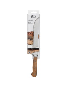 5five Coltello da pane Elegancia in acciaio – Lama 20,5 cm