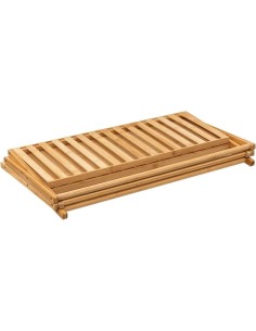 5five – Scarpiera pieghevole 9 scomparti in bambù beige