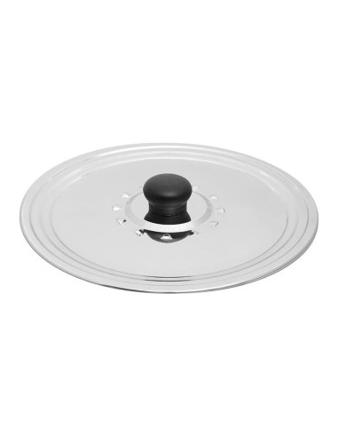 Coperchio Inox D26/28/30, Acciaio Inox 18/8, Coperchio Universale, Utensile da Cucina