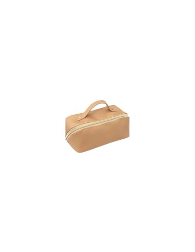 Trousse da toilette effetto pelle beige – Compatta ed elegante
